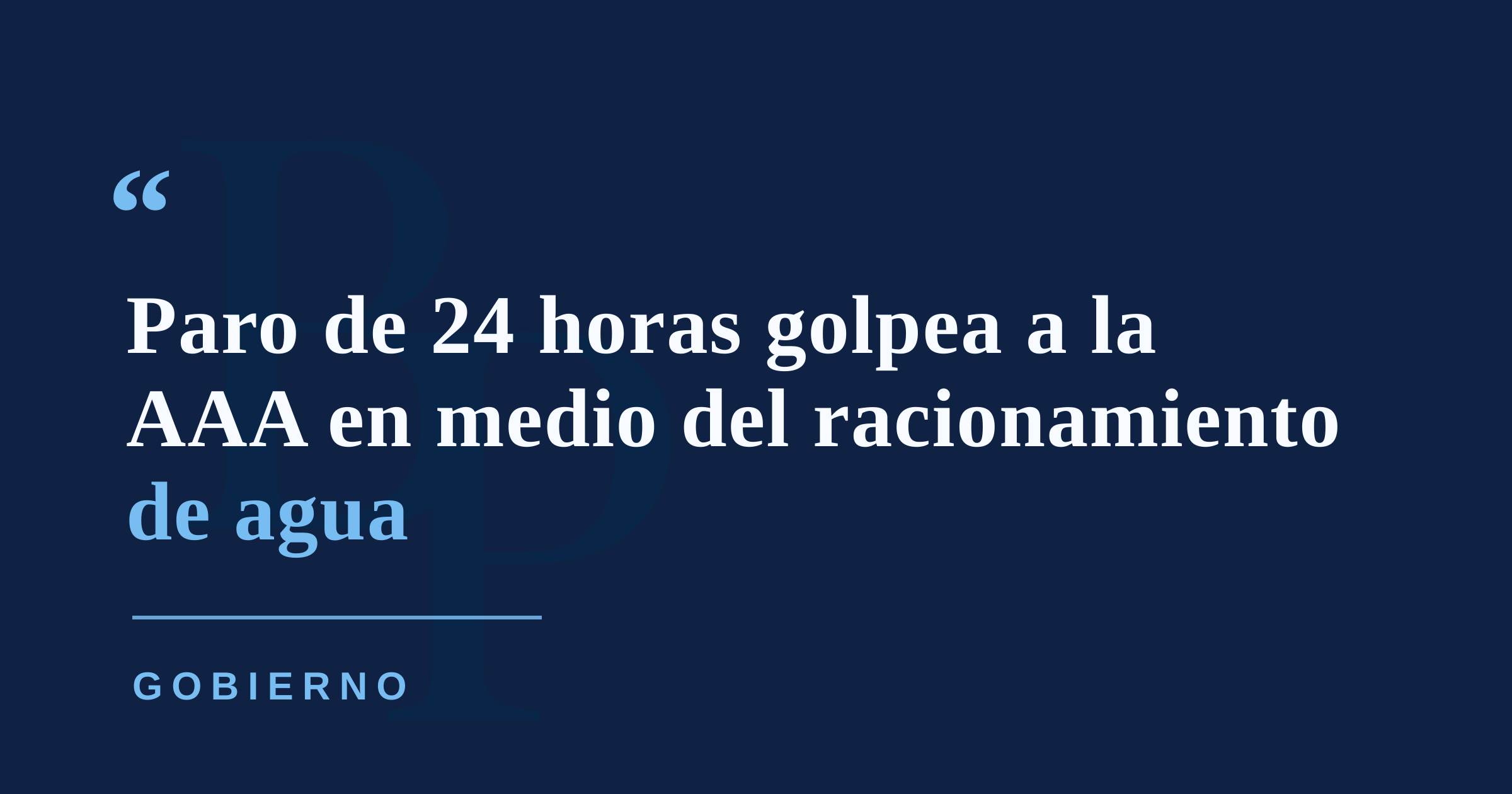 Empleados de la AAA confirman paro de 24 horas en plena crisis de racionamiento de agua
