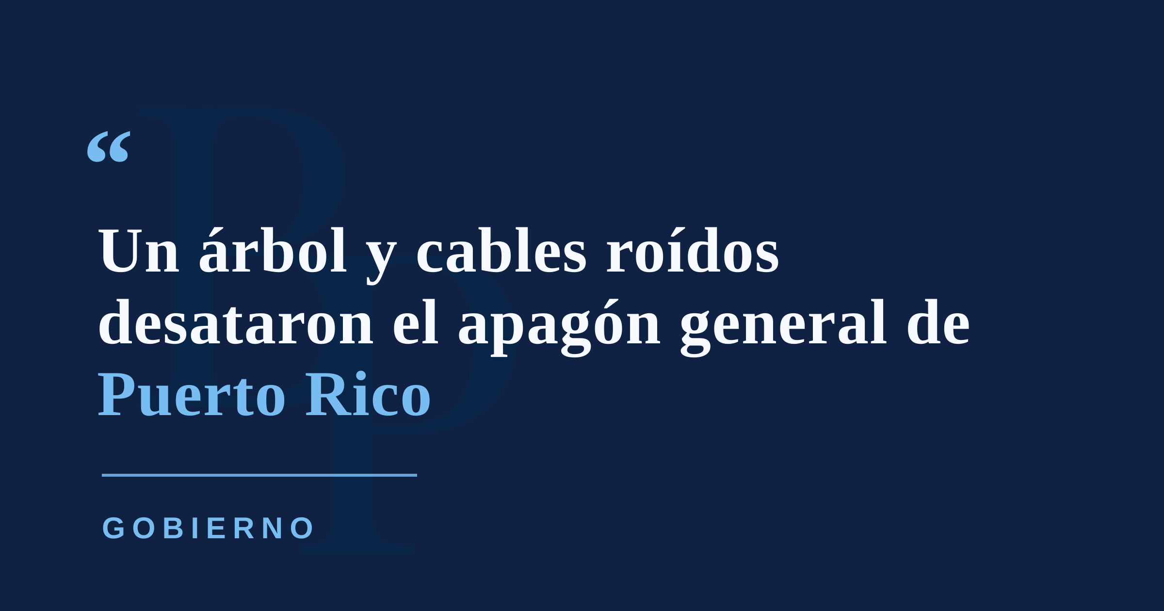 Ratones, un árbol y fallas de protección: gobernadora responsabiliza a LUMA por apagón