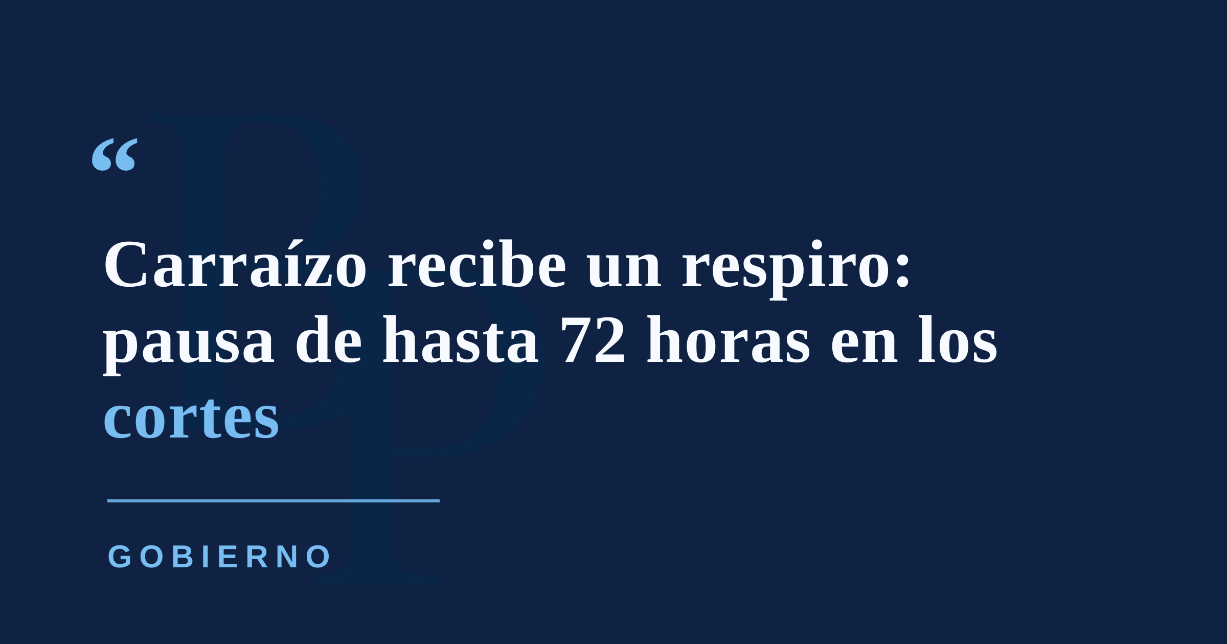 Gobernadora pausa por 48 a 72 horas el racionamiento para abonados de Carraízo