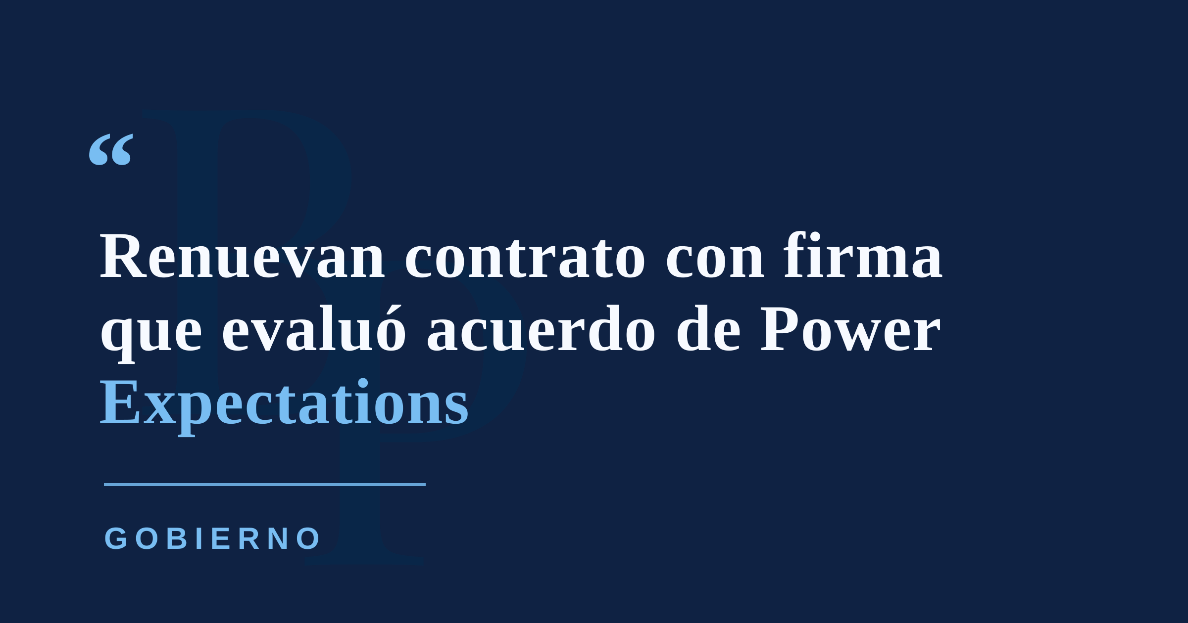 Gobierno renueva por $150,000 contrato con firma de Osvaldo Carlo en medio de controversia por Power Expectations
