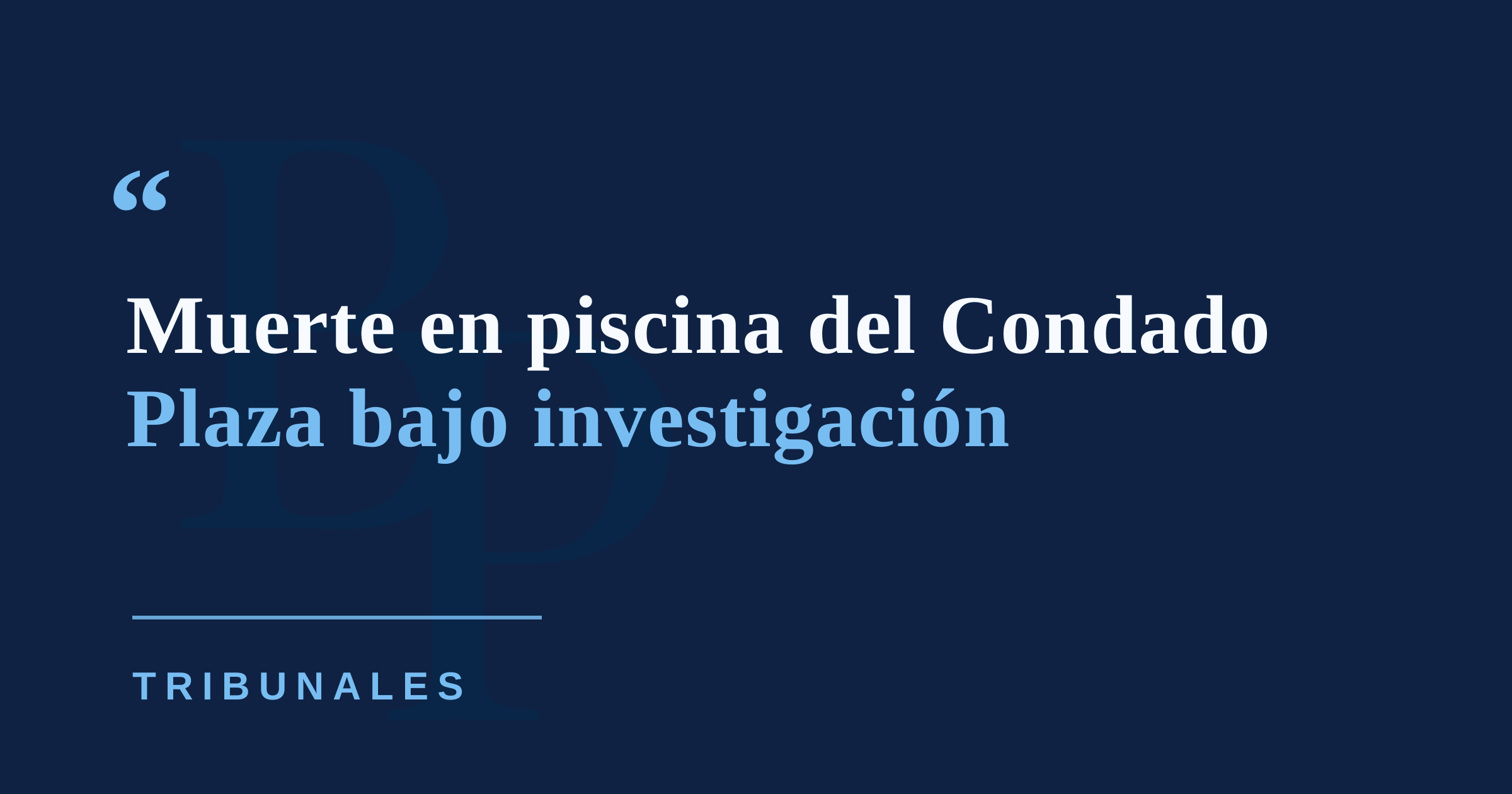 Hombre de 36 años muere tras ser hallado en piscina del Condado Plaza en San Juan