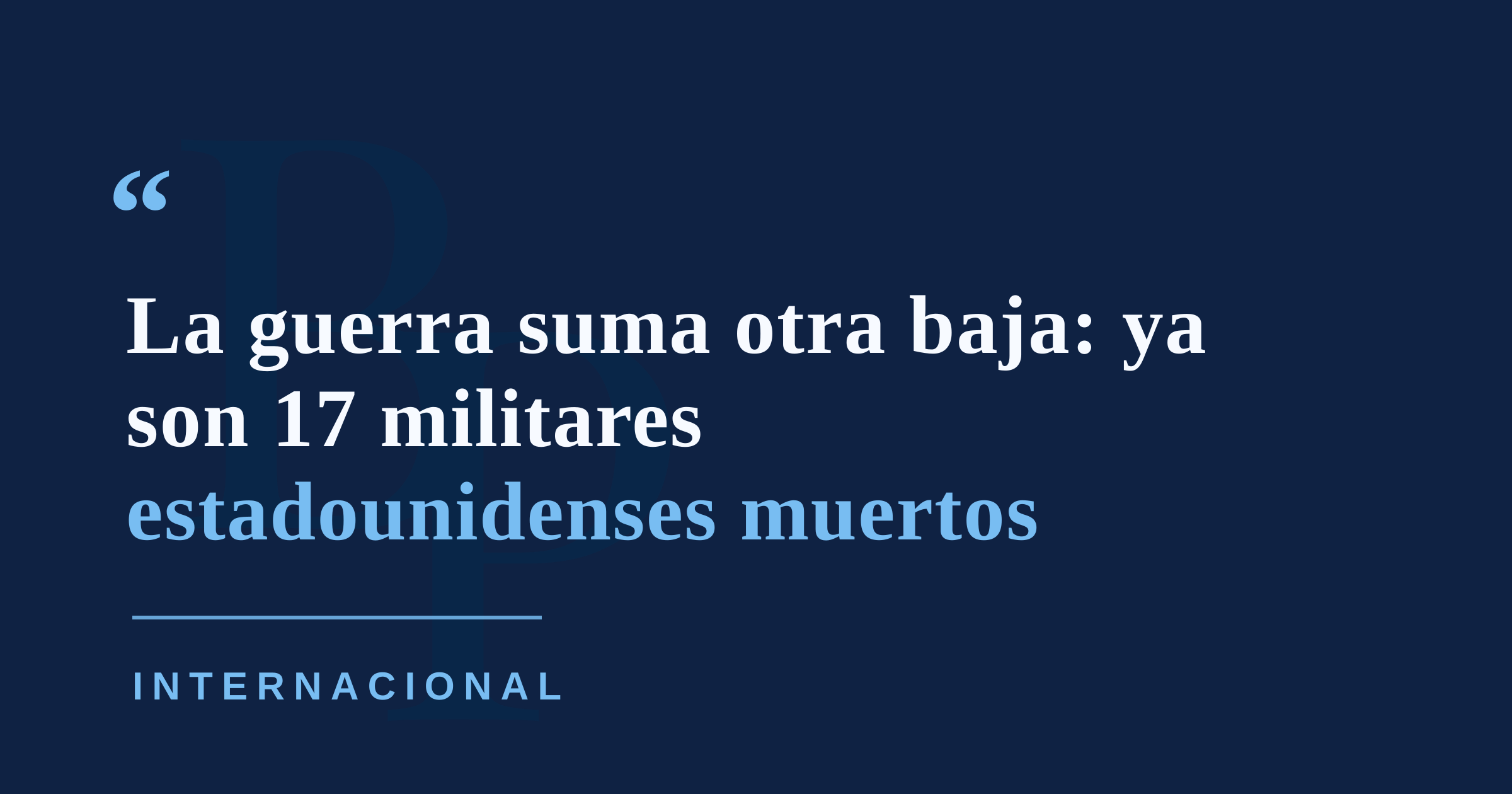 La guerra con Irán suma otra baja estadounidense: muere militar al detonar un dron derribado