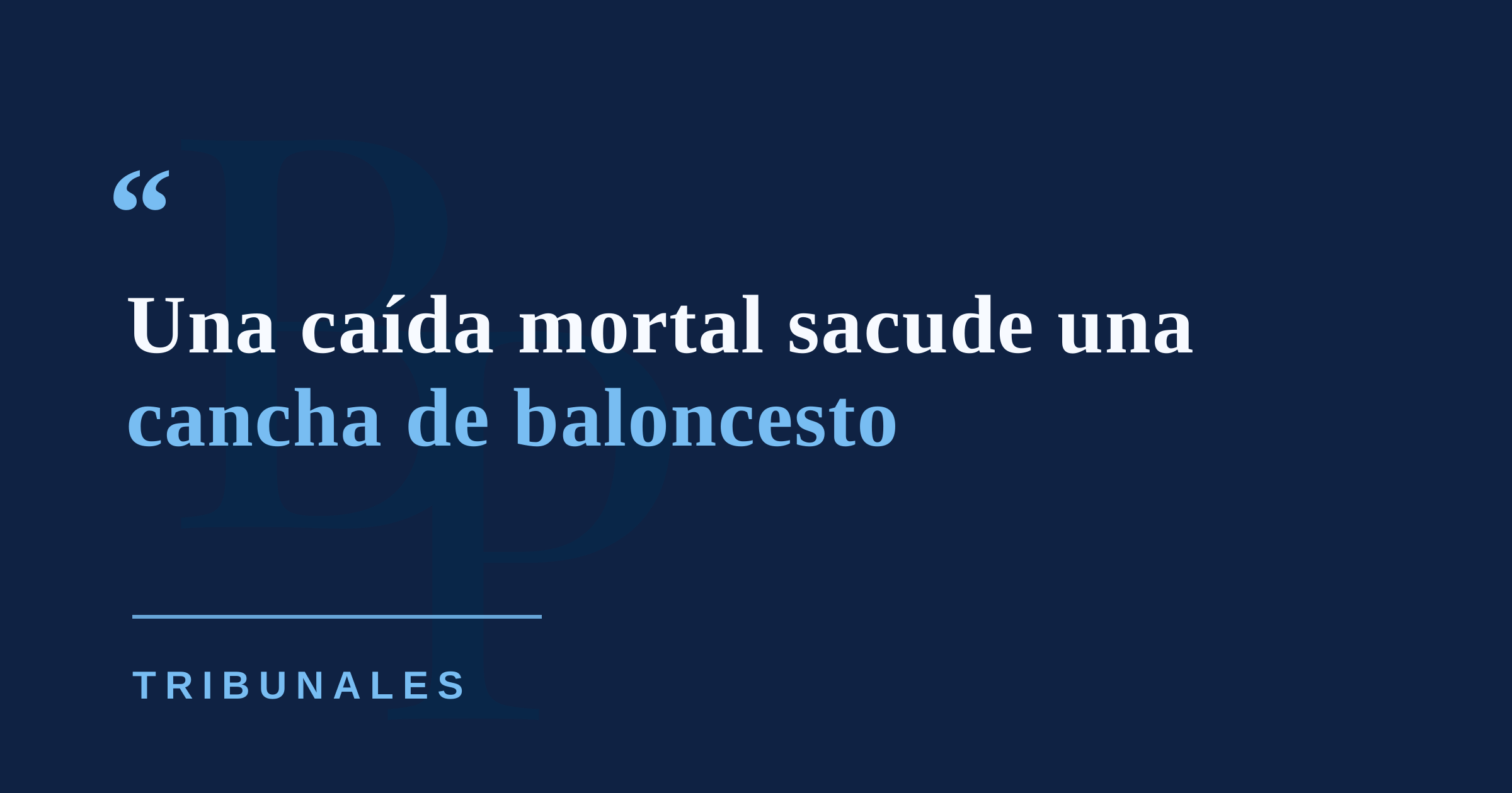 Tragedia laboral: muere hombre tras caer al vacío mientras trabajaba en una cancha