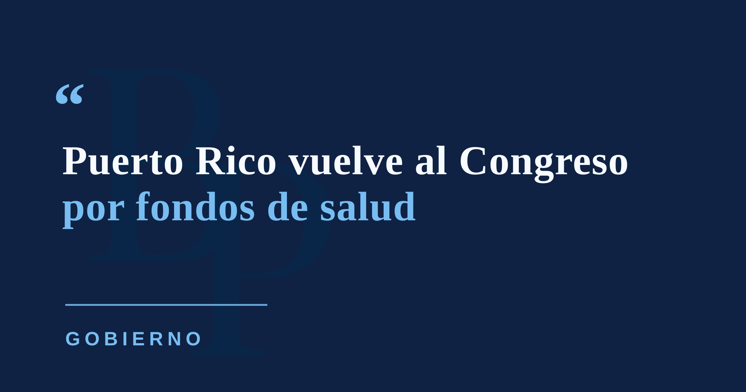 Gobierno vuelve al Congreso para procurar extensión de fondos de Medicaid y Medicare