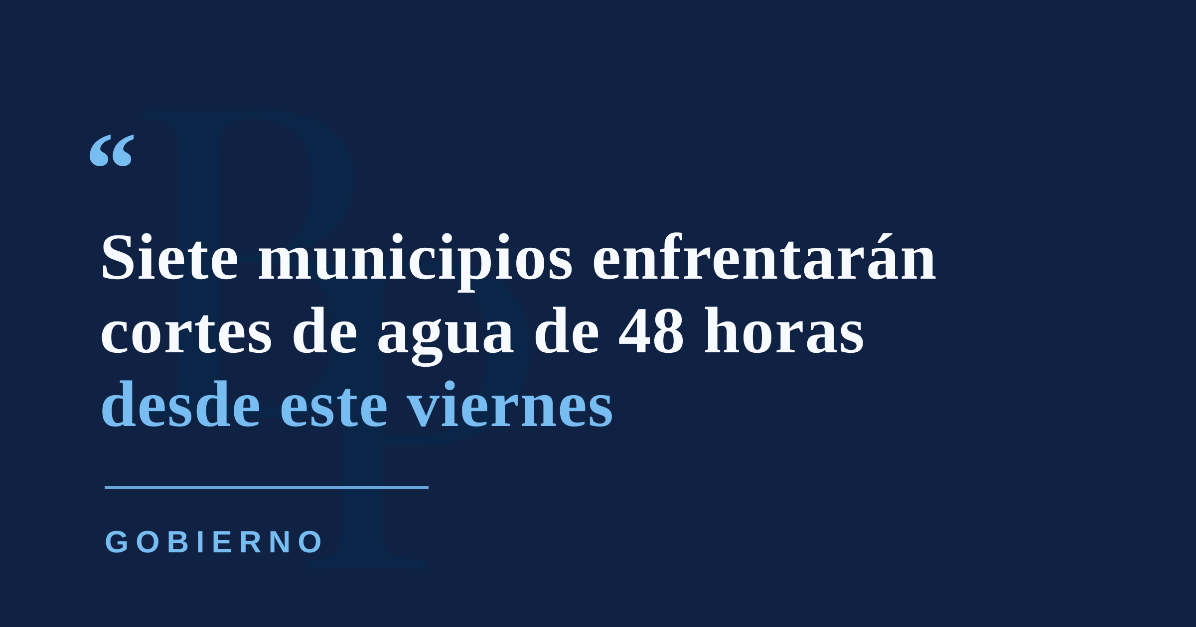Puerto Rico activa racionamiento de 48 horas por sequía: siete municipios entran en la primera fase