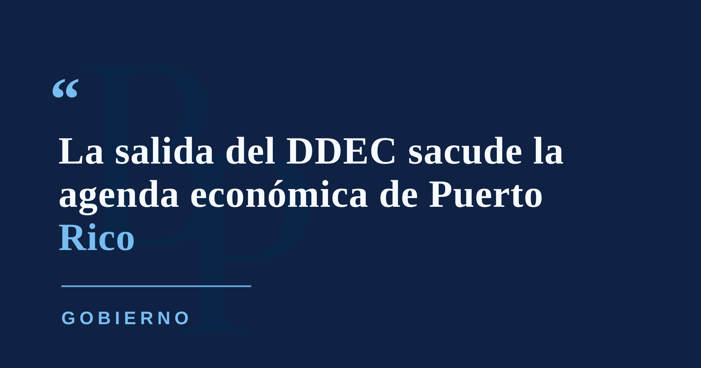 Renuncia Sebastián Negrón Reichard al DDEC y abre interrogantes sobre la agenda económica