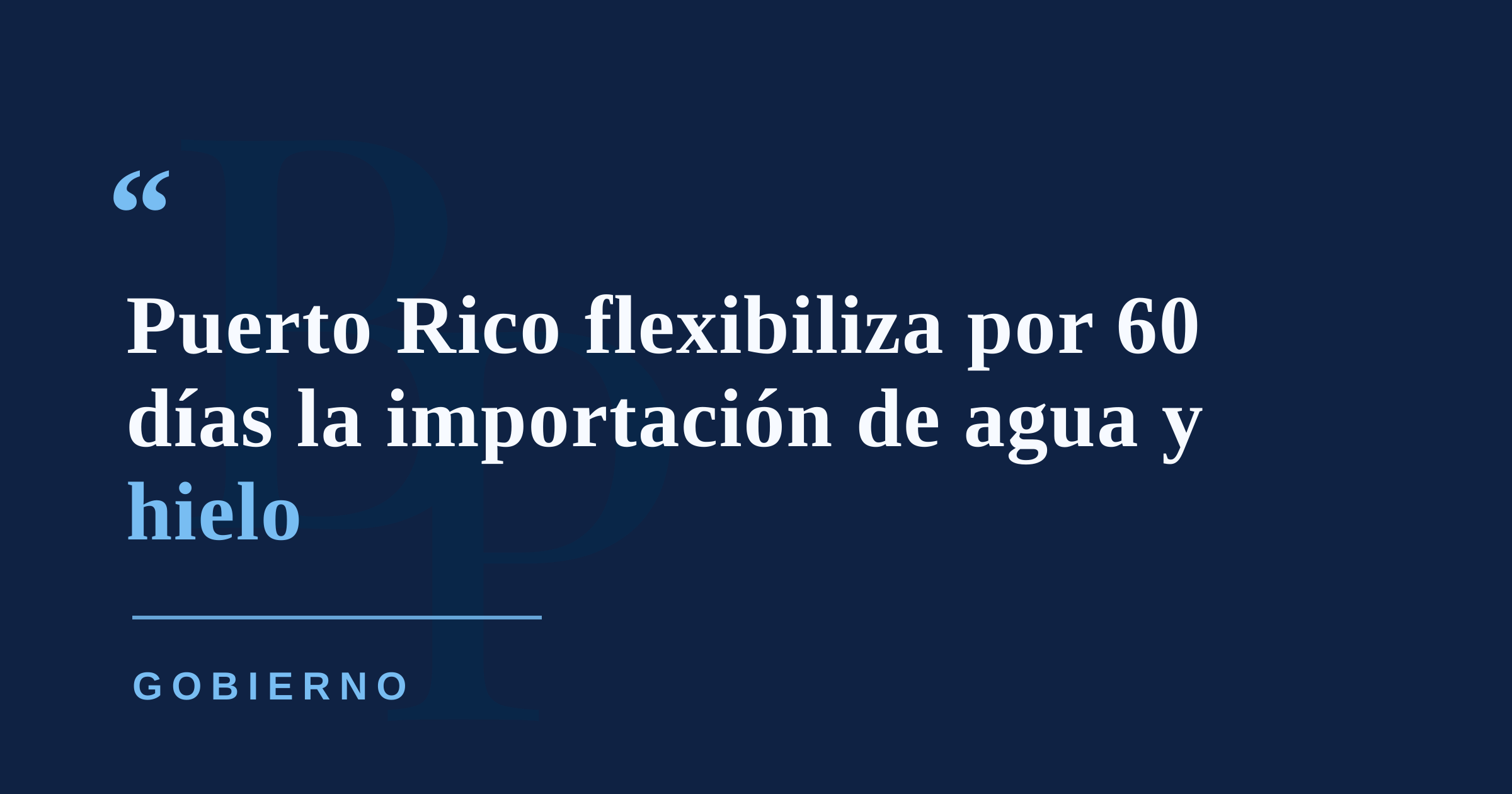 Salud flexibiliza por 60 días la importación de agua embotellada y hielo ante la emergencia por sequía