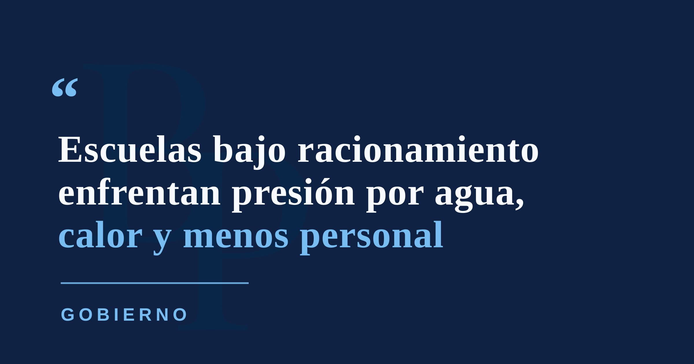 Sindicatos exigen ajustar horarios escolares por racionamiento y alertan sobre recortes de personal